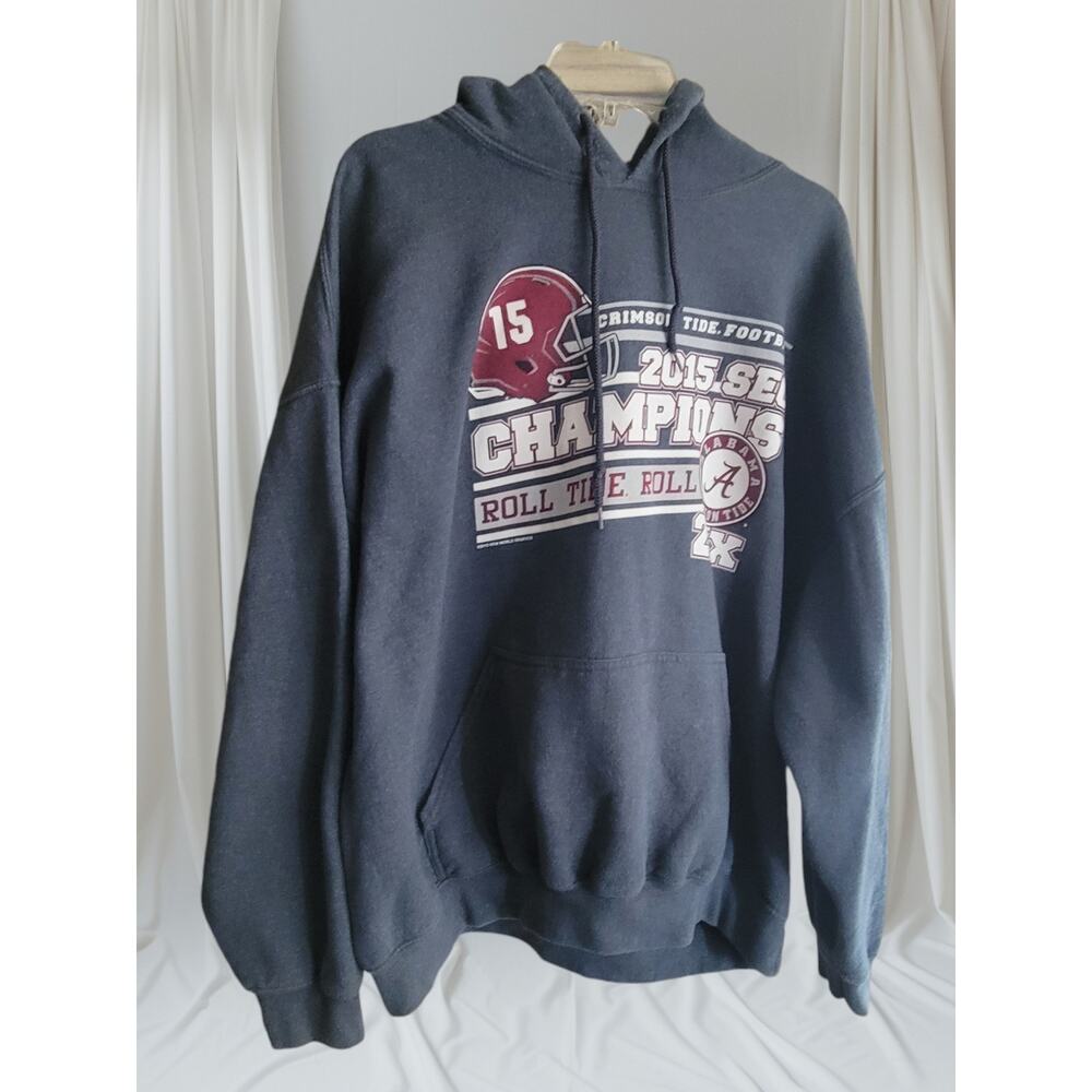 Crimson Tide Hoodie Mens Size 2XL 2015 SEC Champions Warm Nostalgic